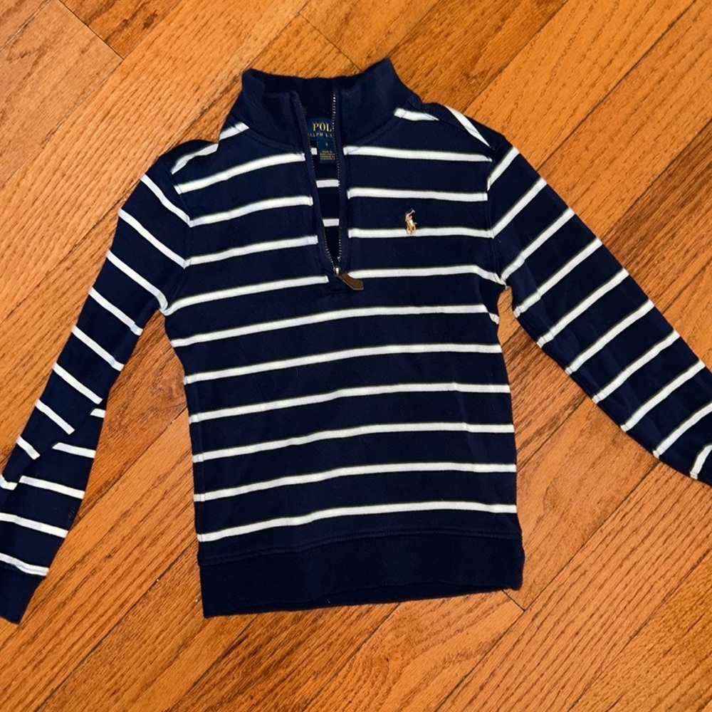 Striped Spa Terry Quarter-Zip Sweatshirt